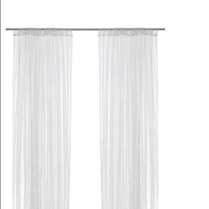 New sheer white curtains 6 panels total